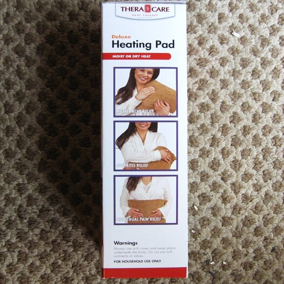 Thera Care Heat Therapy Deluxe Heating Pad Moist or Dry Heat 4 Settings 12 X 15 - Picture 4 of 4